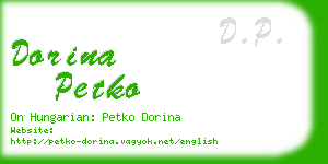 dorina petko business card